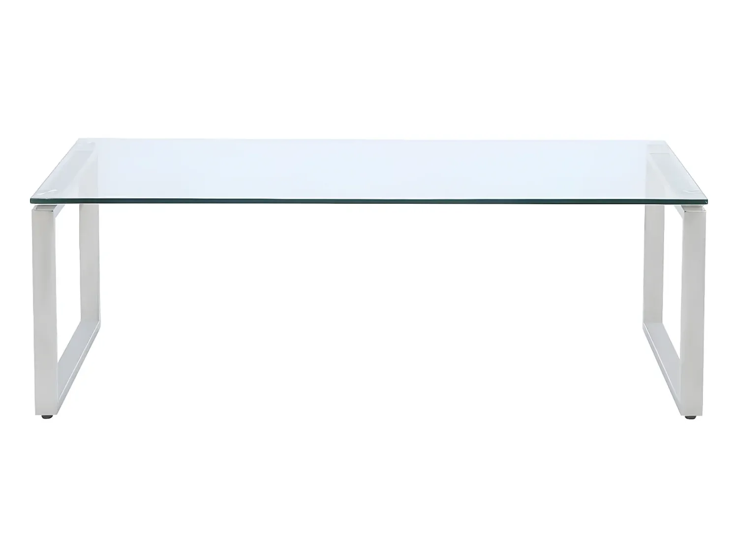 Vente-unique Mesa de centro FREYA com design exclusivo em vidro temperado e metal cromado.^ Mesa De Centro
