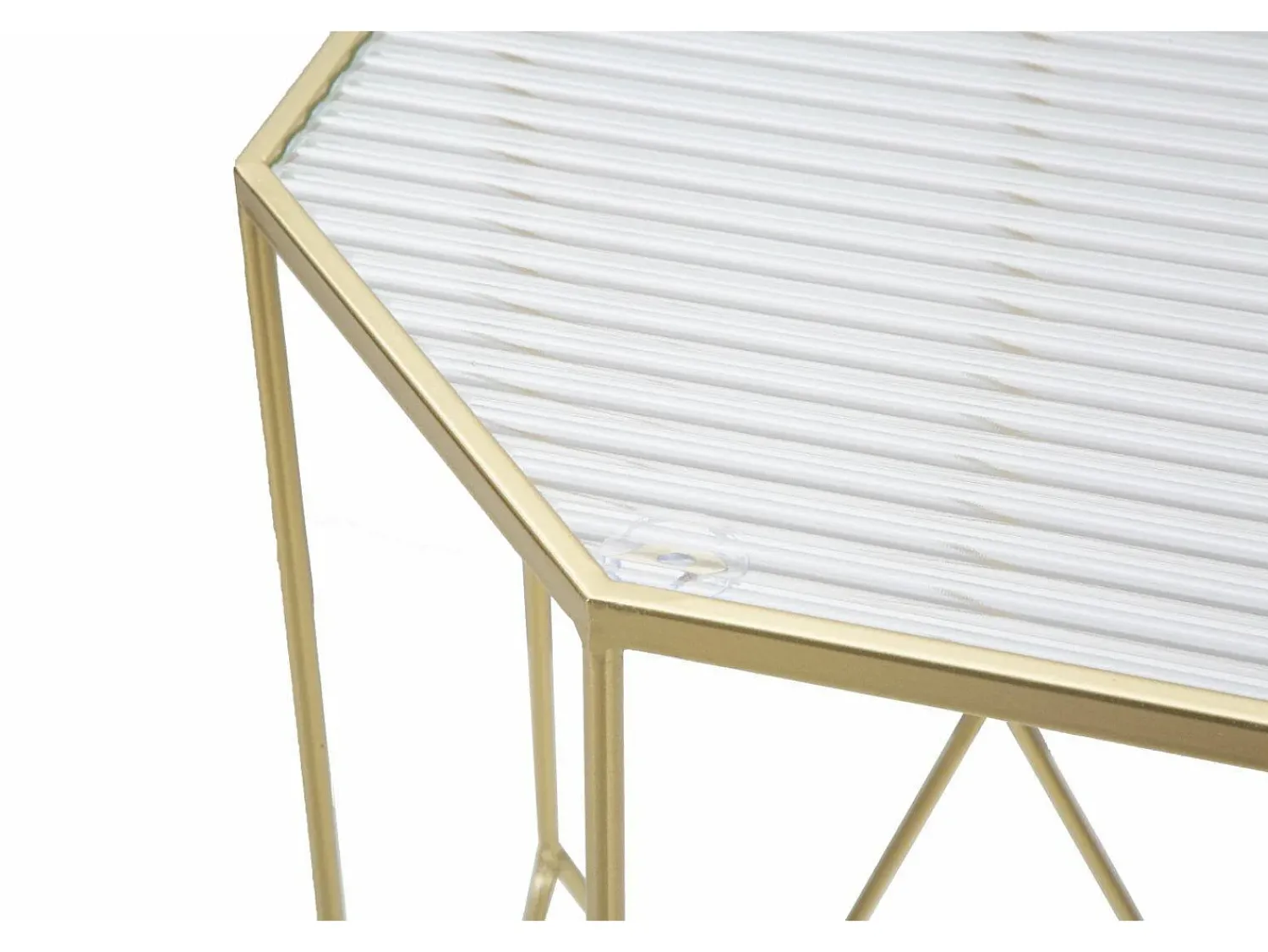 Mesa De Apoio*Dmora Mesa de centro George, Mesa de centro baixa, Porta-revistas para sofá, Estante de sala, , 50x46 h100 cm Dourado