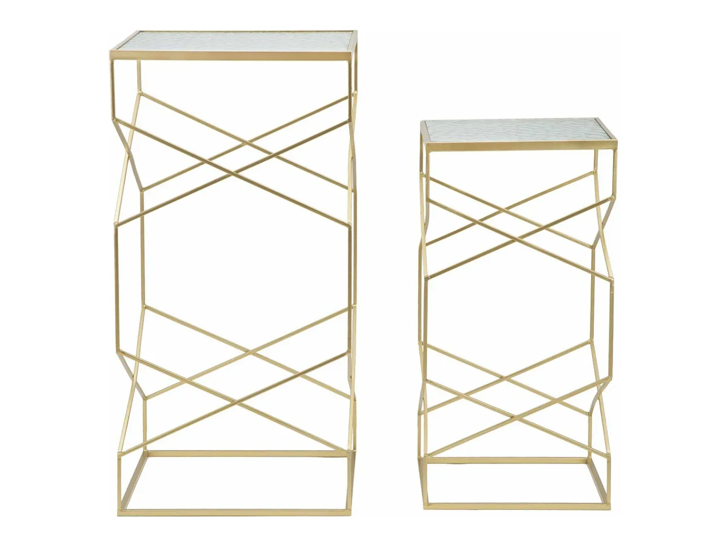 Online Dmora Mesa de centro George, Mesa de centro baixa, Porta-revistas para sofá, Estante de sala, , 50x50 h100 cm Dourado