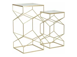 Online Dmora Mesa de centro George, Mesa de centro baixa, Porta-revistas para sofá, Estante de sala, , 50x50 h100 cm Dourado