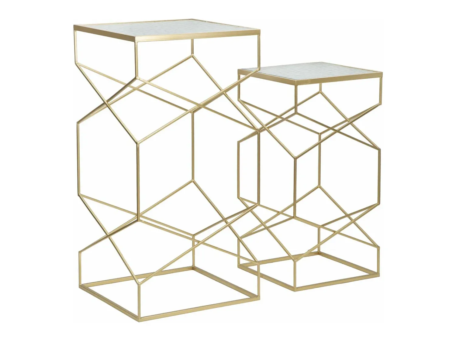 Online Dmora Mesa de centro George, Mesa de centro baixa, Porta-revistas para sofá, Estante de sala, , 50x50 h100 cm Dourado
