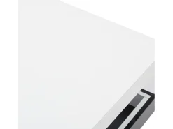 Mesa De Centro|Hauss Spole Mesa de centro giratória com espaço de arrumação, tampo lacado brilhante - e preto Branco
