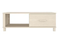 Outlet Mesa de centro HAMAR 100x55x35 cm pinho maciço -mel PT888802 Castanho