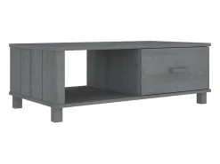 vidaxl Mesa de centro HAMAR 100x55x35 cm pinho maciço cinza-escuro^ Mesa De Centro
