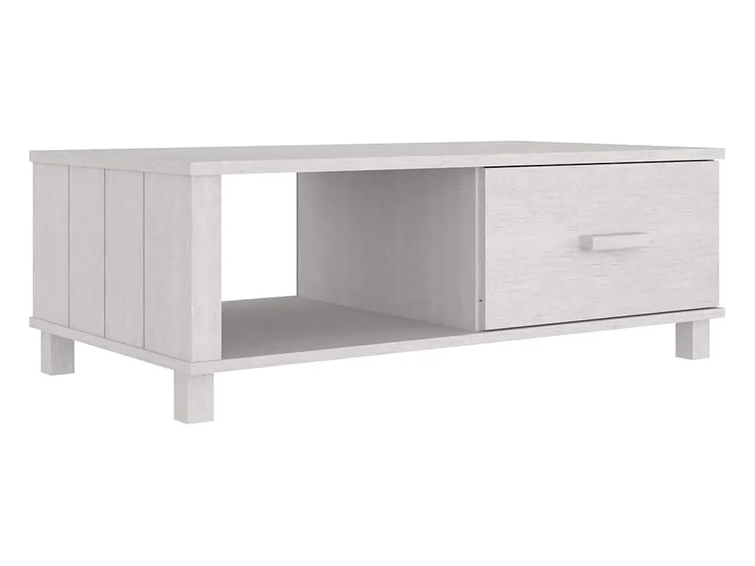 vidaxl Mesa de centro HAMAR 100x55x35 cm pinho maciço Branco
