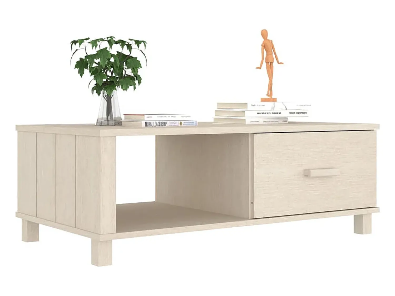 Discount vidaxl Mesa de centro HAMAR 100x55x35 cm pinho maciço castanho-mel Natural claro