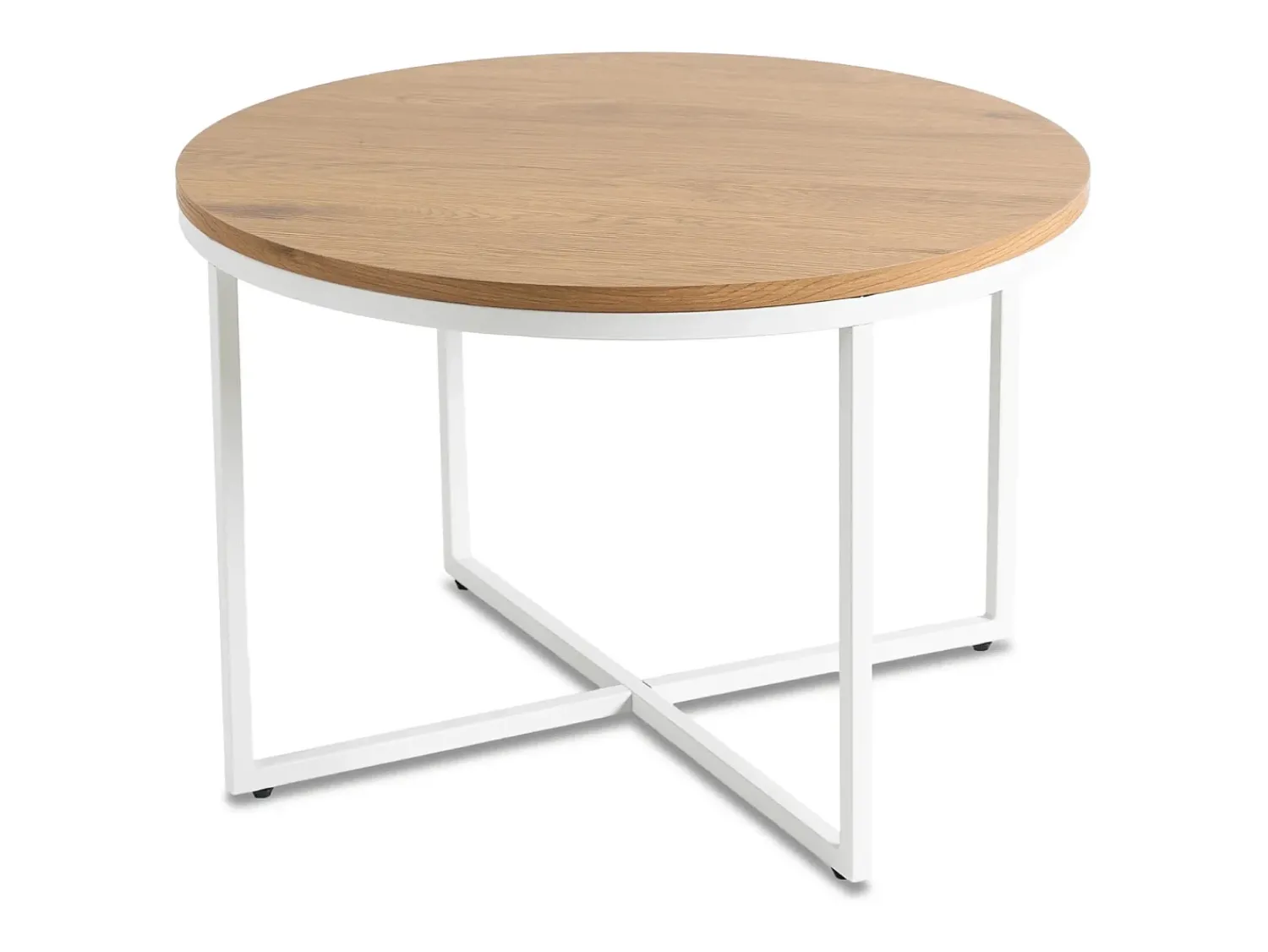 Mesa De Centro| Mesa de centro Hantel Carvalho Dourado / Branco Natural claro / Branco