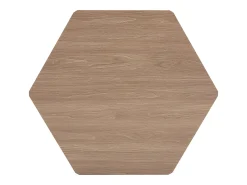 Mesa De Centro|Hauss Spole Mesa de centro hexagonal com espaço de arrumação, 79 x 69,4 x 40 cm - Castanho