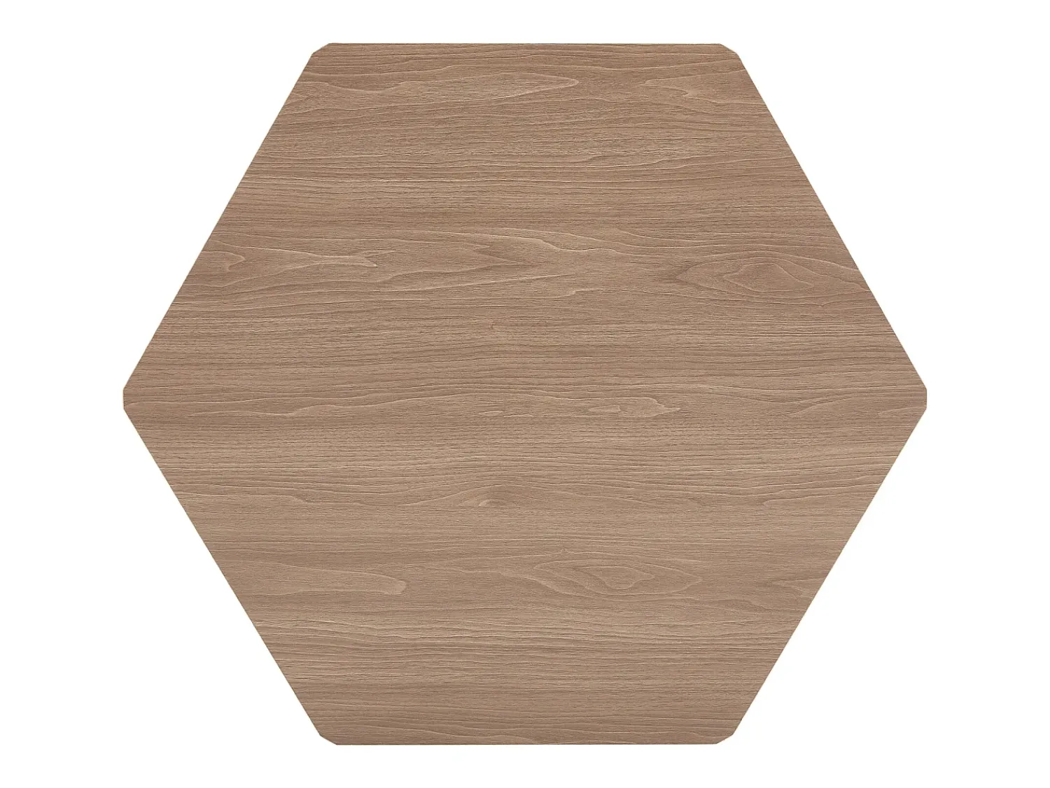 Mesa De Centro|Hauss Spole Mesa de centro hexagonal com espaço de arrumação, 79 x 69,4 x 40 cm - Castanho