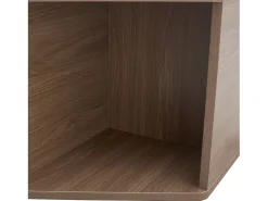 Mesa De Centro|Hauss Spole Mesa de centro hexagonal com espaço de arrumação, 79 x 69,4 x 40 cm - Castanho