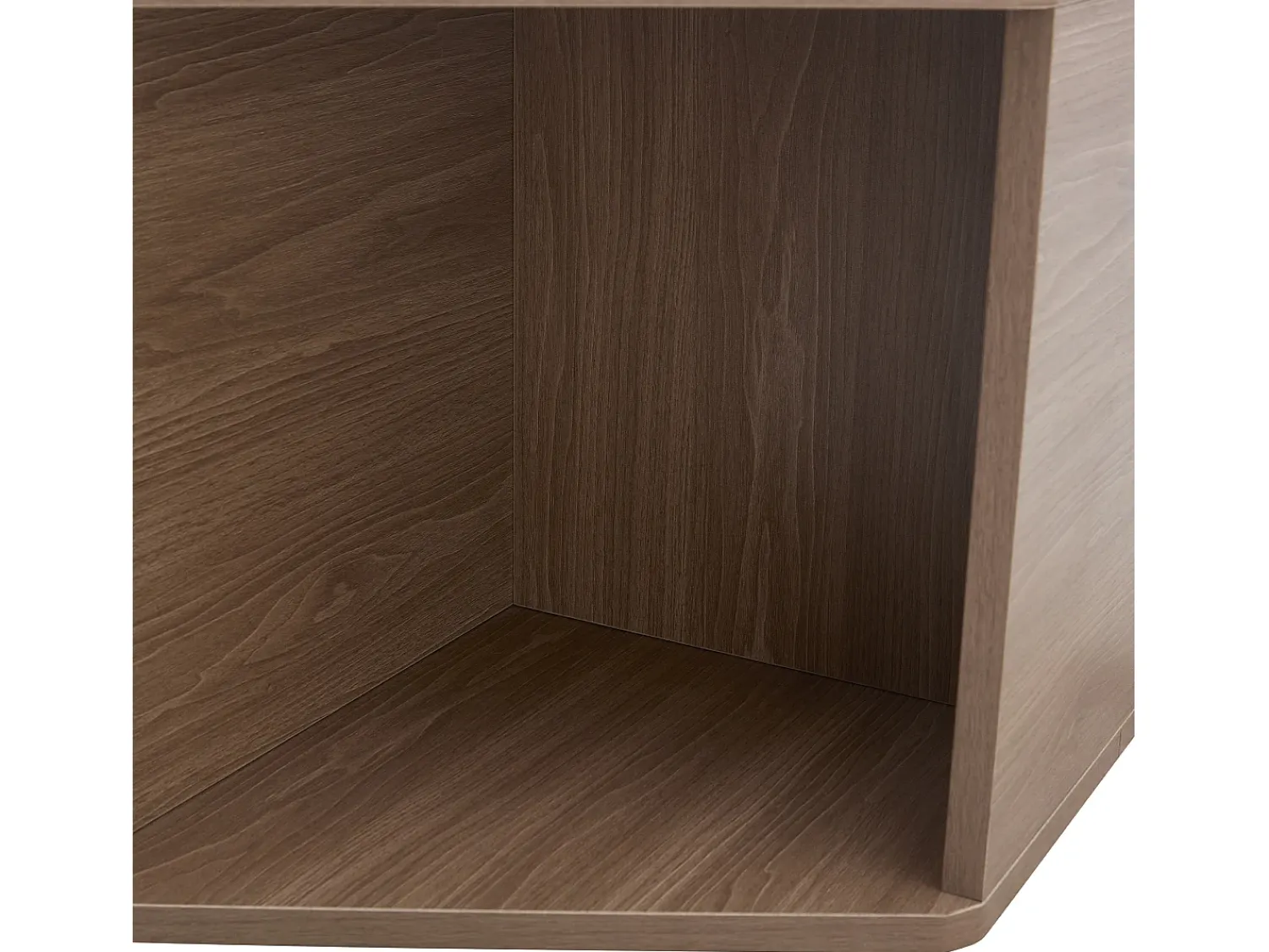 Mesa De Centro|Hauss Spole Mesa de centro hexagonal com espaço de arrumação, 79 x 69,4 x 40 cm - Castanho