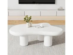 Merax Mesa de centro irregular em forma de nuvem - 97 x 67 x 32 cm - Tampo em MDF -^ Mesa De Centro