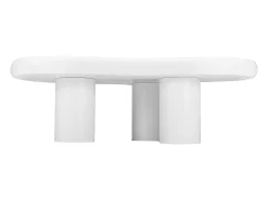 Mesa De Centro*Hauss Spole Mesa de centro irregular em forma de nuvem branca - Madeira MDF 97x67x32cm Branco