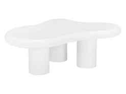 Mesa De Centro*Hauss Spole Mesa de centro irregular em forma de nuvem branca - Madeira MDF 97x67x32cm Branco
