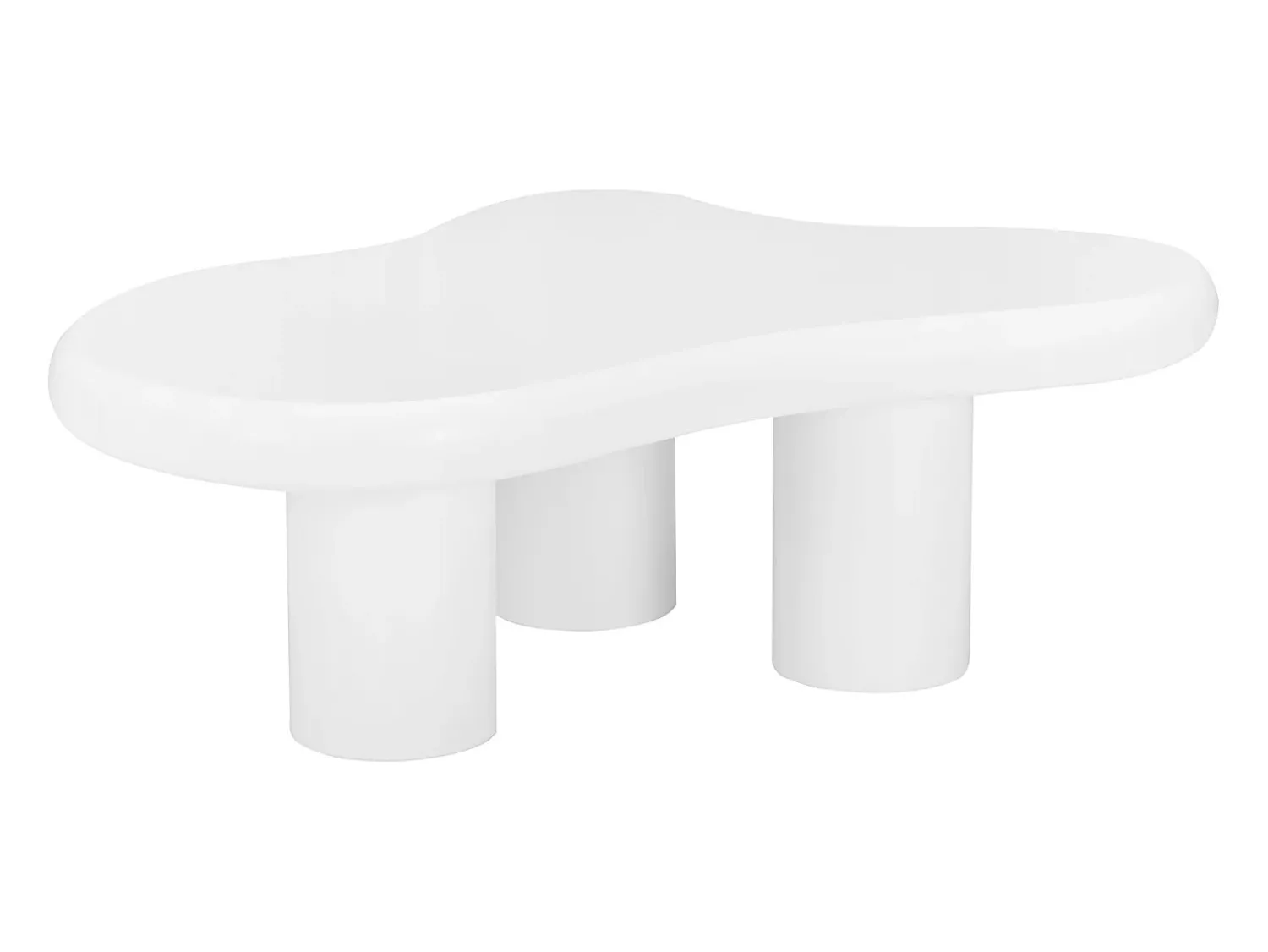Mesa De Centro*Hauss Spole Mesa de centro irregular em forma de nuvem branca - Madeira MDF 97x67x32cm Branco