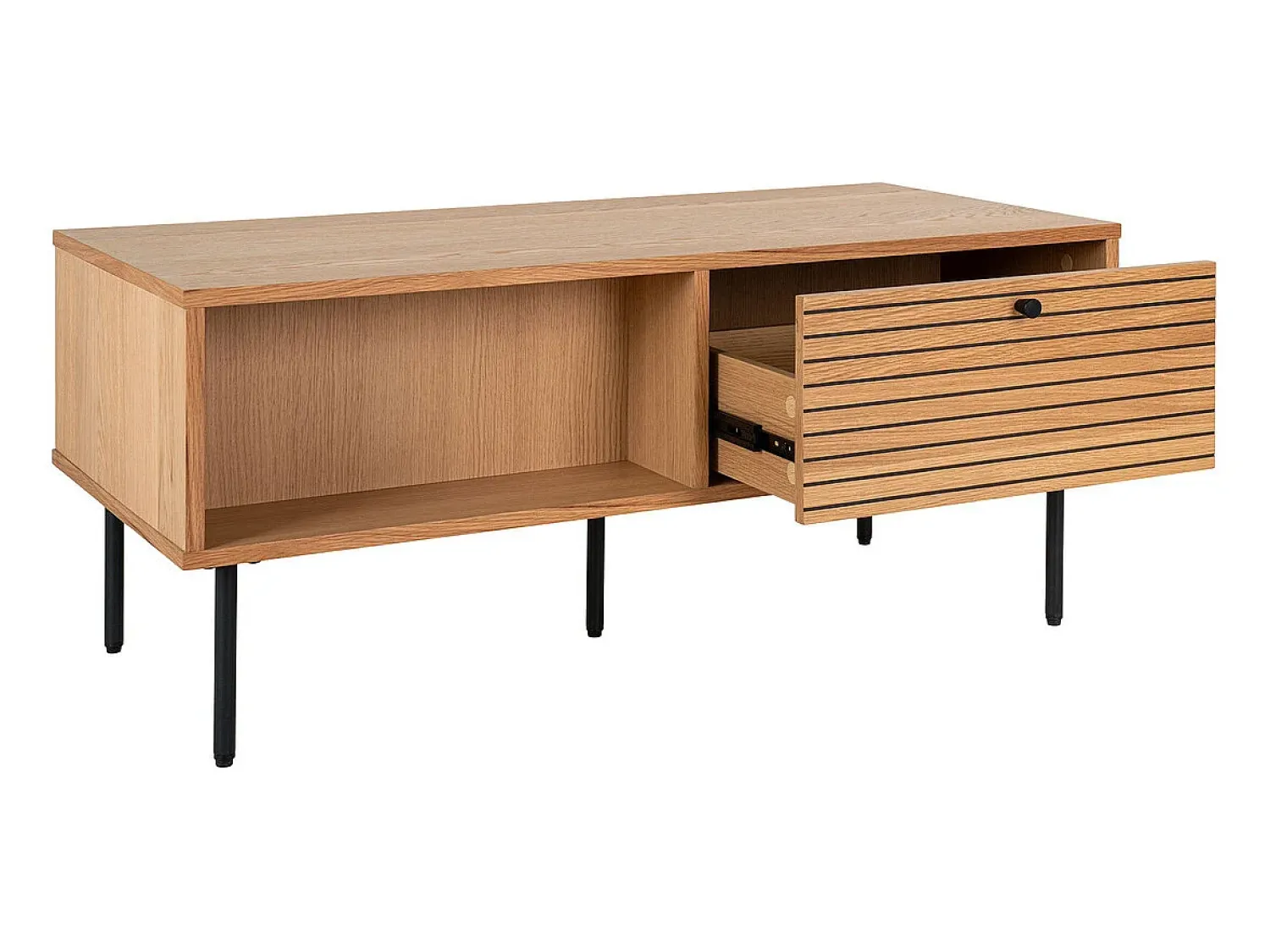 Mesa De Centro| Mesa de Centro Kyoto, Castanho, 100x50x45 cm, Kendra Home Castanho chocolate