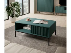 Mesa de centro: labrador, preta, 104 x 46 x 68 cm, alças douradas^ Mesa De Centro