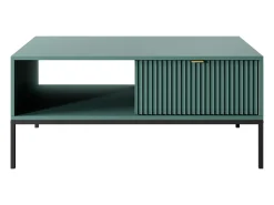 Mesa de centro: labrador, preta, 104 x 46 x 68 cm, alças douradas^ Mesa De Centro