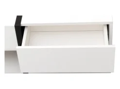 Hauss Spole Mesa de centro lacada de alto brilho com 4 gavetas - Design linear - Branca 78 x 78 x 36 cm^ Mesa De Centro