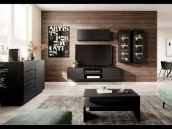 Mesa de centro laminada preta 100x60 cm^ Mesa De Centro