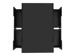 Discount Mesa de centro LED branca moderna, móvel para sala de estar, mesa de centro com espaço de armazenamento e quatro gavetas, preta. Preto