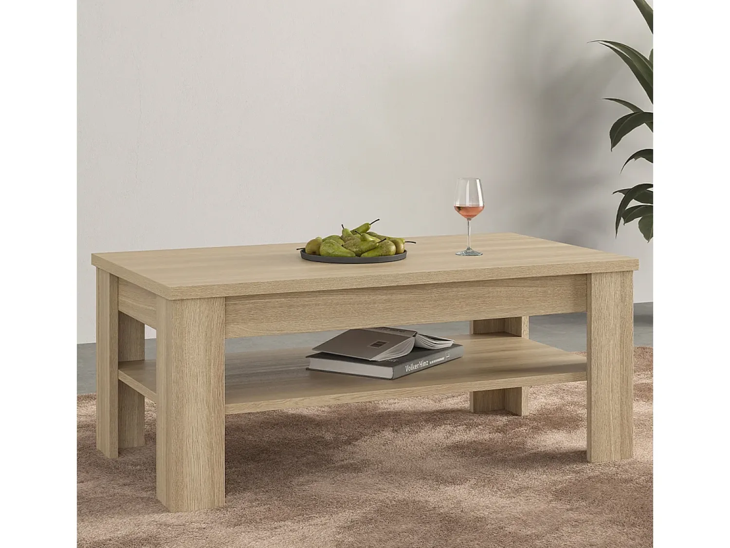 Petits-Meubles Mesa de centro Lucius madeira 50cm^ Mesa De Centro