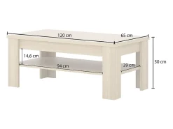 Petits-Meubles Mesa de centro Lucius madeira 50cm^ Mesa De Centro