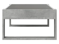 Mesa De Centro|vidaxl Mesa de centro luzes LED Infinity 90x53x30 cm cimento Cinzento