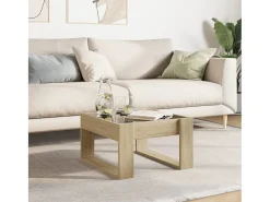 Discount vidaxl Mesa de centro luzes LED Infinity 50x53x30 cm carvalho sonoma Natural claro