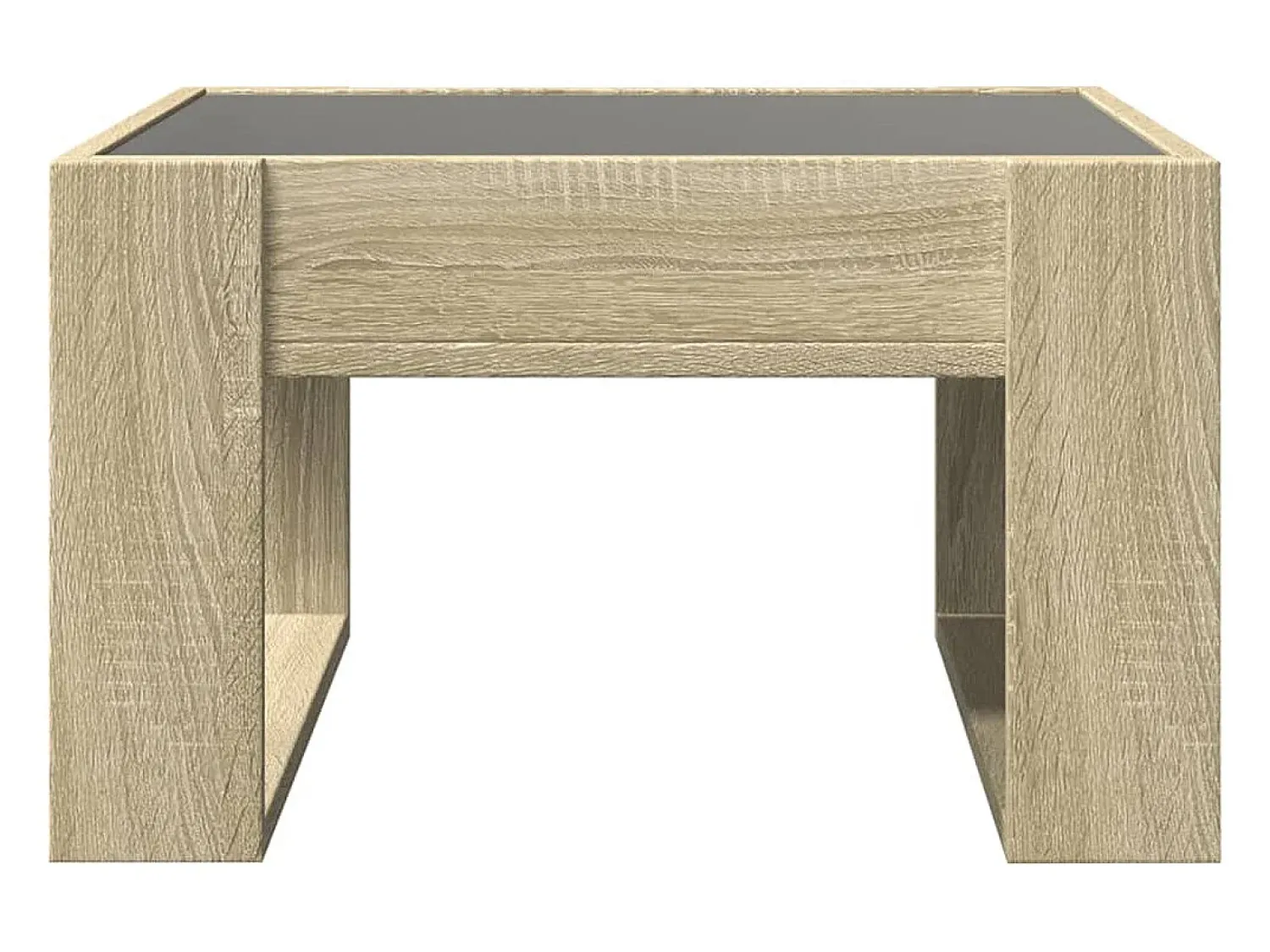 Discount vidaxl Mesa de centro luzes LED Infinity 50x53x30 cm carvalho sonoma Natural claro