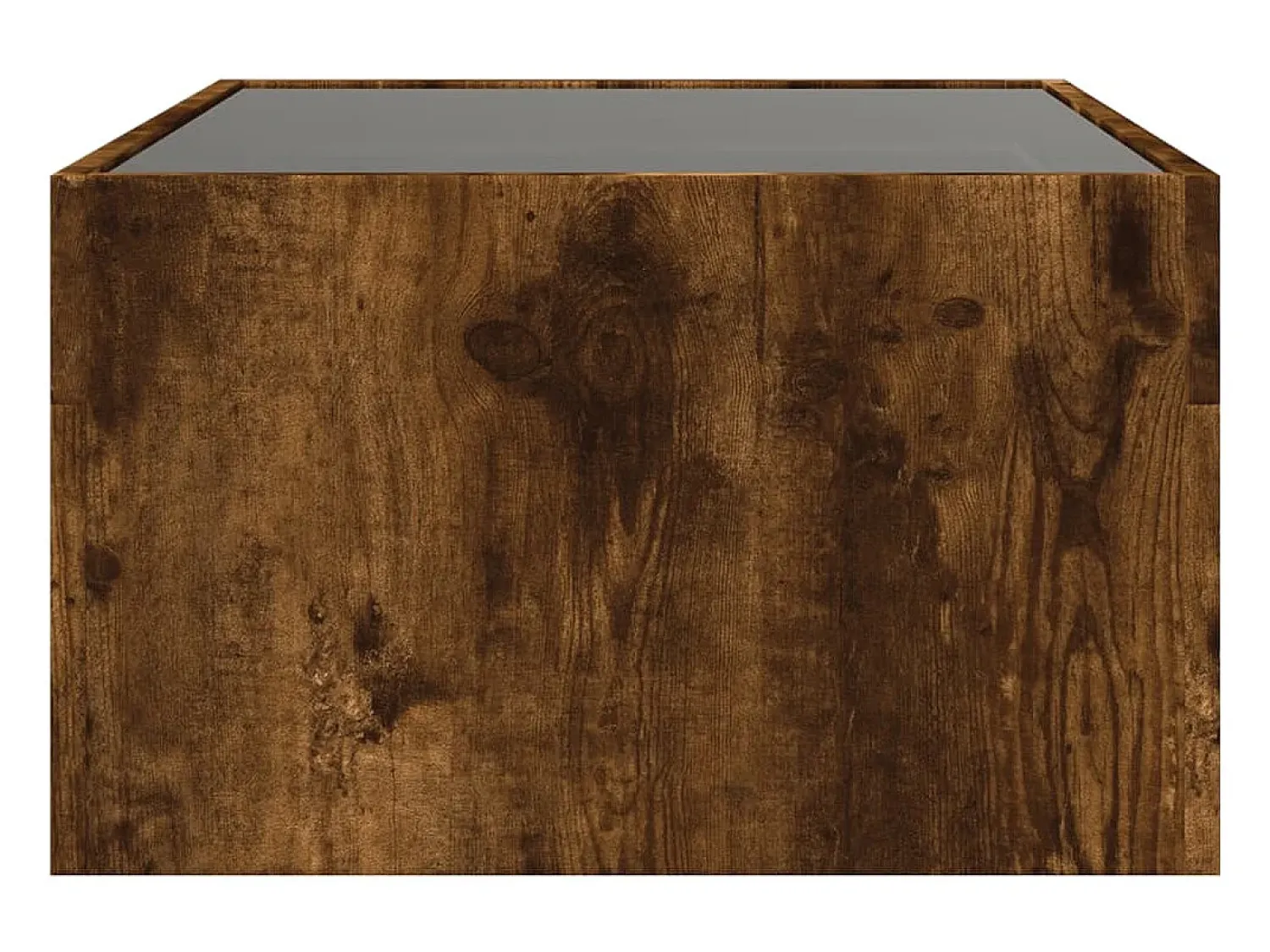 Hot vidaxl Mesa de centro luzes LED Infinity 70x50x30 cm carvalho fumado Natural claro
