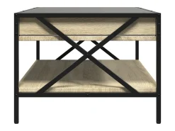 Mesa De Centro|vidaxl Mesa de centro luzes LED Infinity 90x50x38 cm carvalho sonoma Natural claro