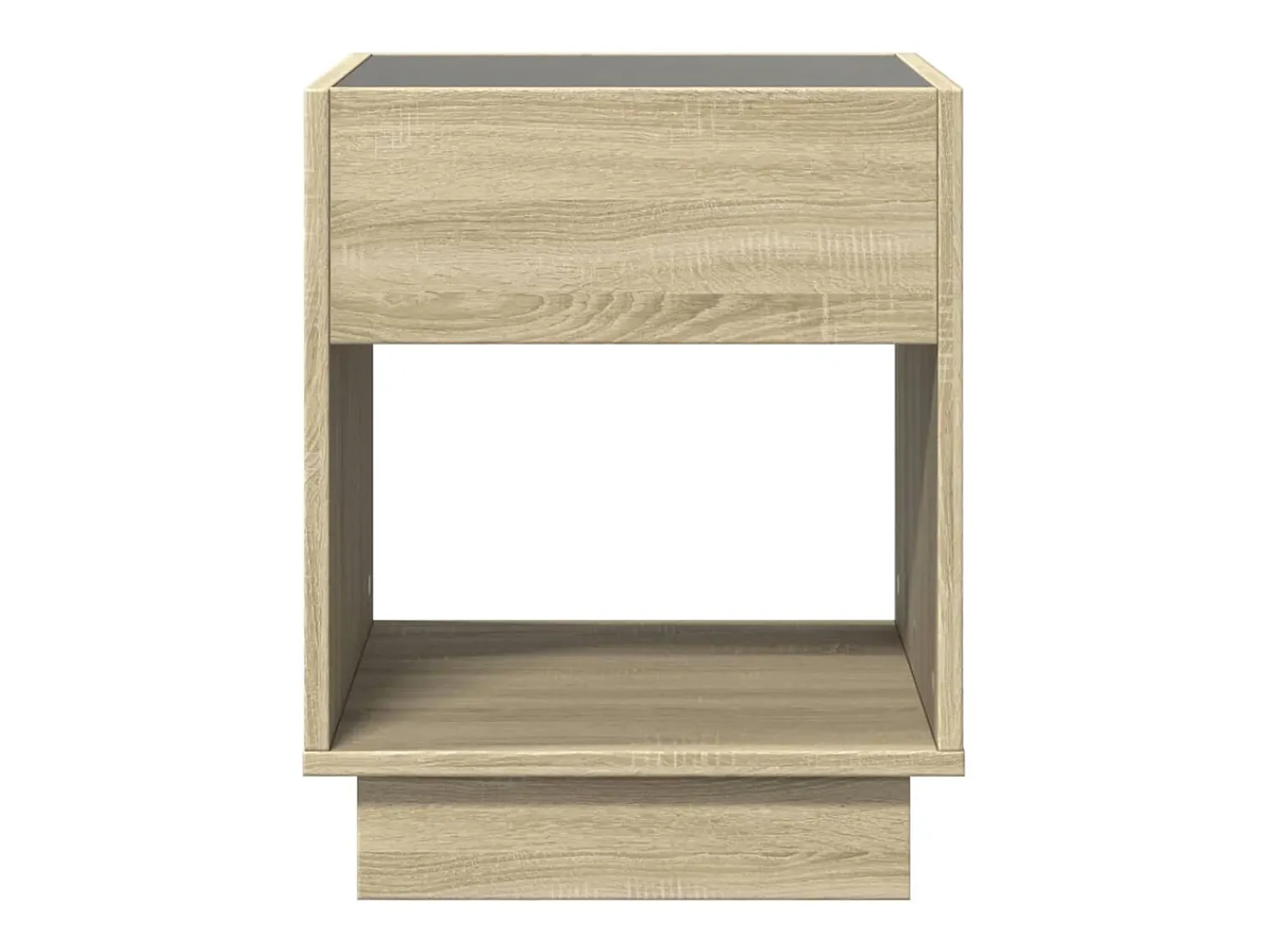 Mesa De Centro*vidaxl Mesa de centro luzes LED Infinity 40x40x50 cm carvalho sonoma Natural claro
