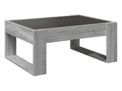 Mesa De Centro|vidaxl Mesa de centro luzes LED Infinity 70x53x30 cm sonoma Cinzento