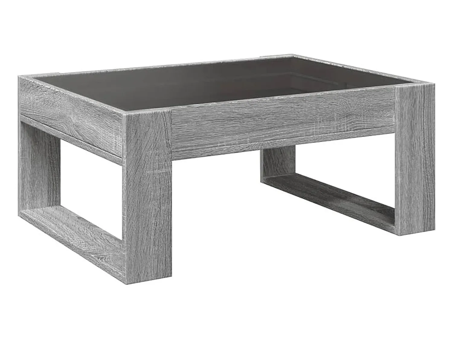 Mesa De Centro|vidaxl Mesa de centro luzes LED Infinity 70x53x30 cm sonoma Cinzento