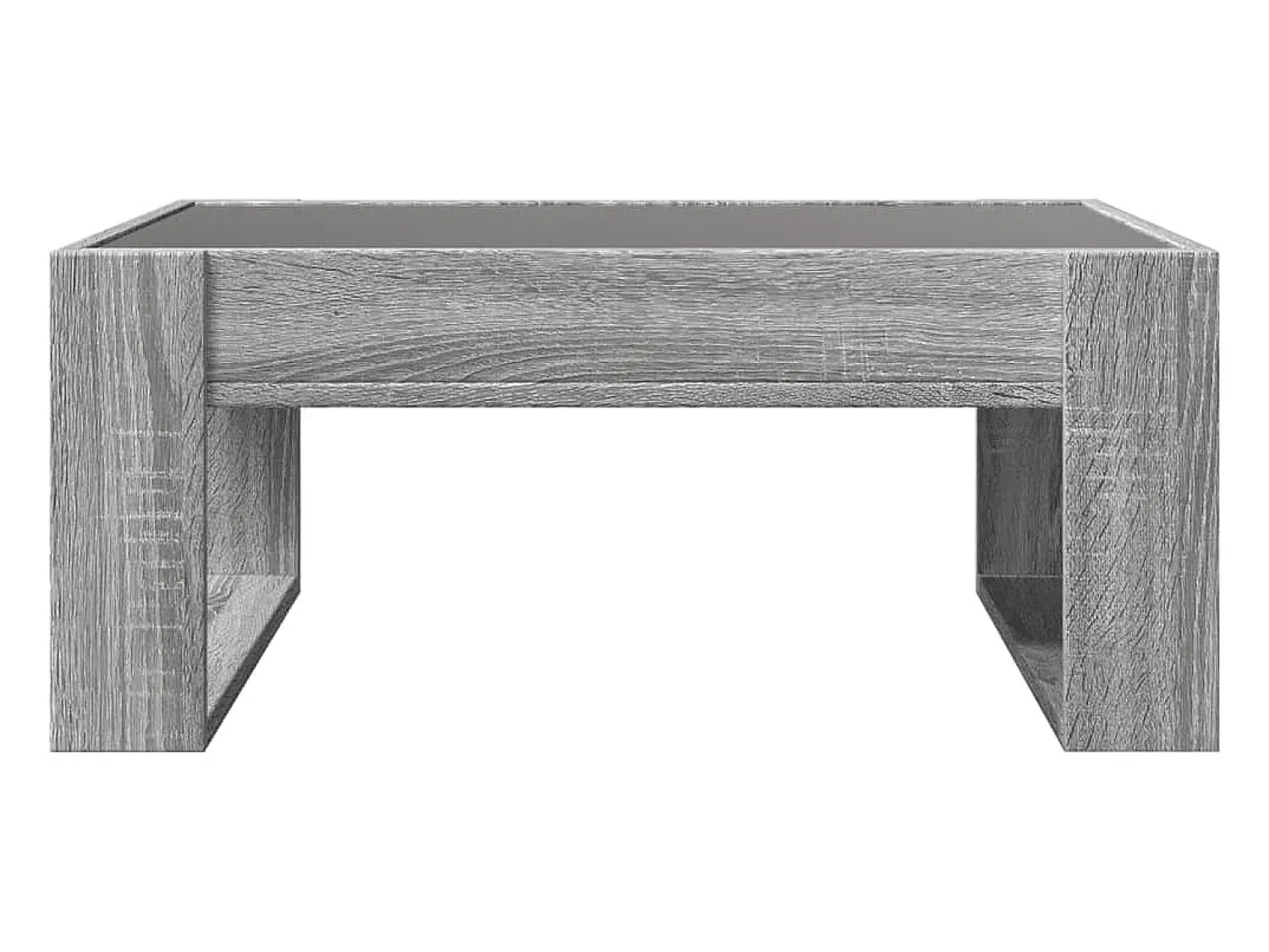 Mesa De Centro|vidaxl Mesa de centro luzes LED Infinity 70x53x30 cm sonoma Cinzento