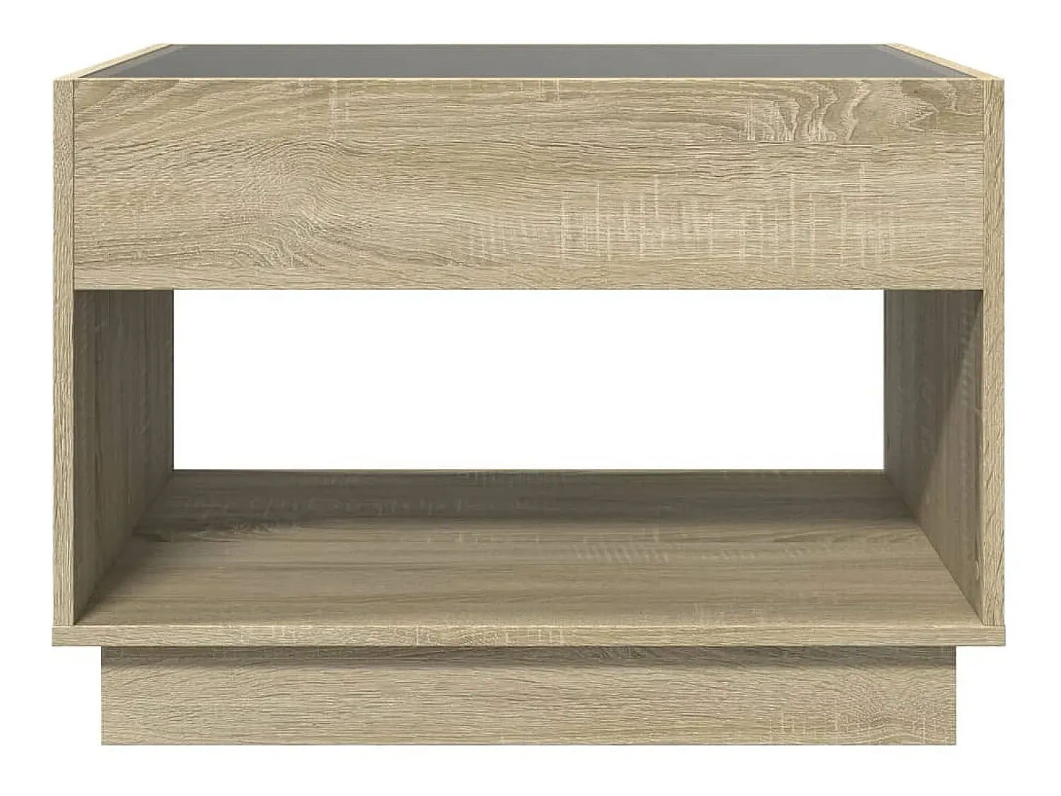 Sale vidaxl Mesa de centro luzes LED Infinity 70x50x50 cm carvalho sonoma Natural claro