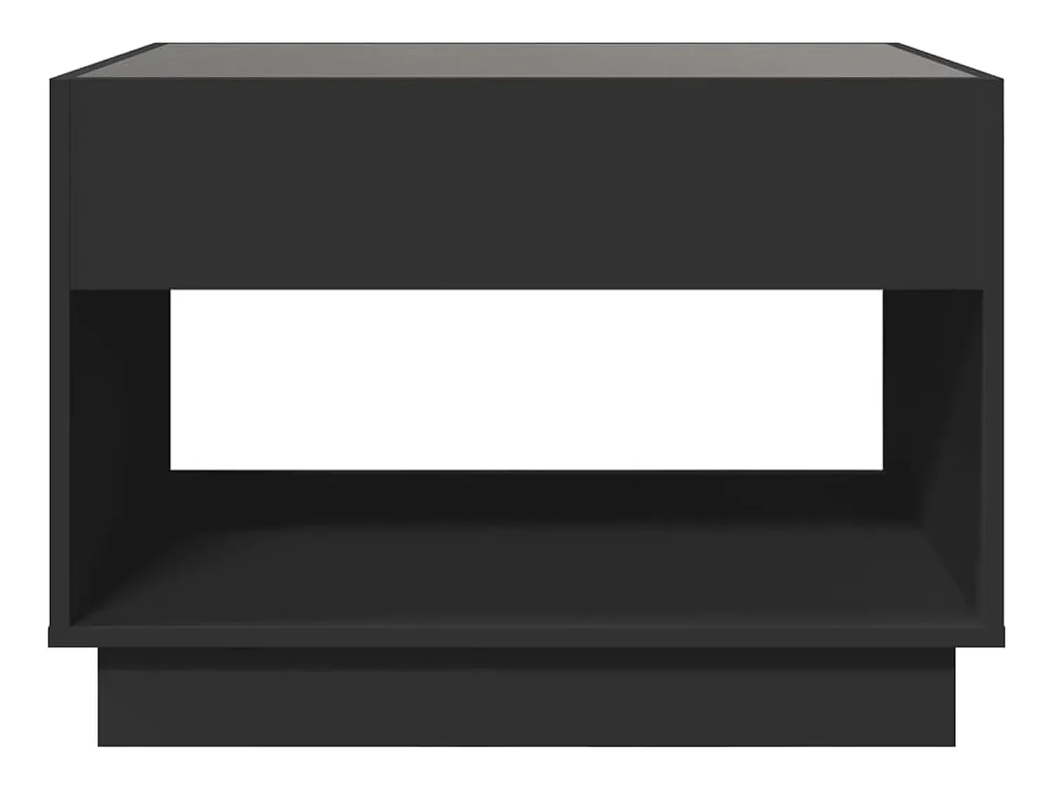 Mesa De Centro*vidaxl Mesa de centro luzes LED Infinity 70x50x50 cm Preto
