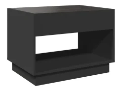 Mesa De Centro*vidaxl Mesa de centro luzes LED Infinity 70x50x50 cm Preto