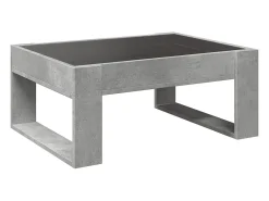 Mesa De Centro|vidaxl Mesa de centro luzes LED Infinity 70x53x30 cm cimento Cinzento
