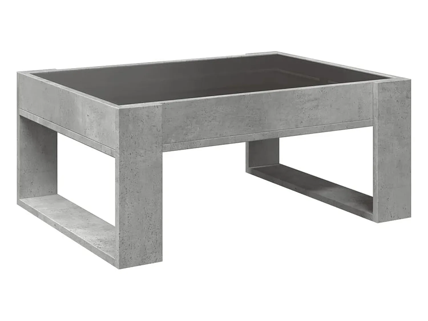 Mesa De Centro|vidaxl Mesa de centro luzes LED Infinity 70x53x30 cm cimento Cinzento