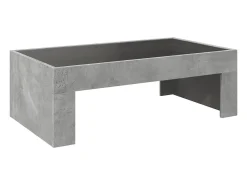 Mesa De Centro*vidaxl Mesa de centro luzes LED Infinity 90x50x30 cm cimento Cinzento