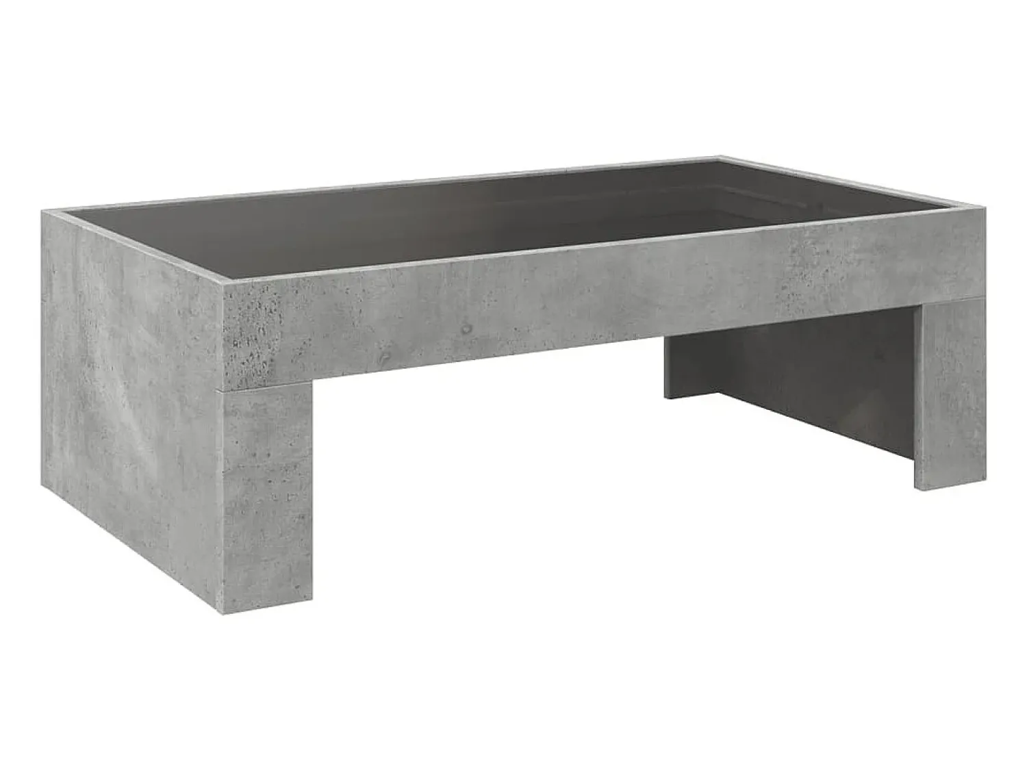 Mesa De Centro*vidaxl Mesa de centro luzes LED Infinity 90x50x30 cm cimento Cinzento