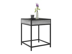 vidaxl Mesa de centro luzes LED Infinity 40x40x51 cm sonoma^ Mesa De Centro