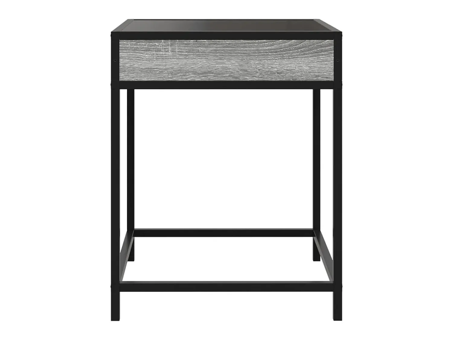 vidaxl Mesa de centro luzes LED Infinity 40x40x51 cm sonoma^ Mesa De Centro