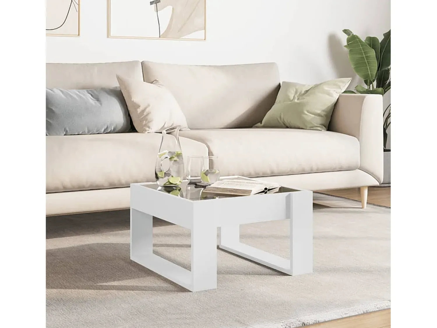 Mesa De Centro|vidaxl Mesa de centro luzes LED Infinity 50x53x30 cm Branco