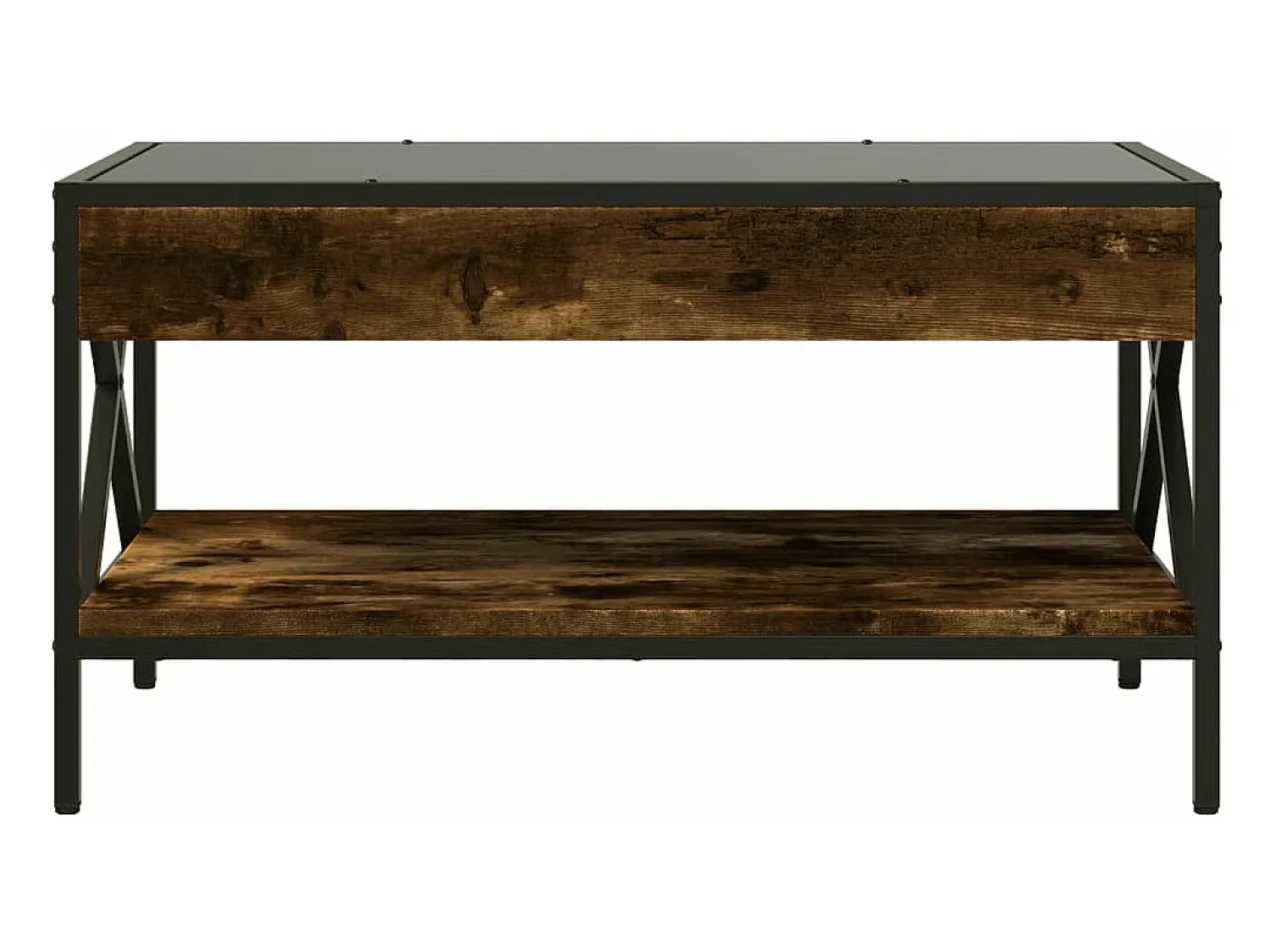 vidaxl Mesa de centro luzes LED Infinity 70x50x38 cm carvalho fumado^ Mesa De Centro