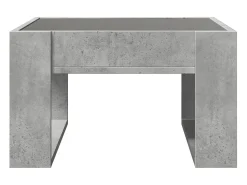 vidaxl Mesa de centro luzes LED Infinity 50x53x30 cm cimento^ Mesa De Centro
