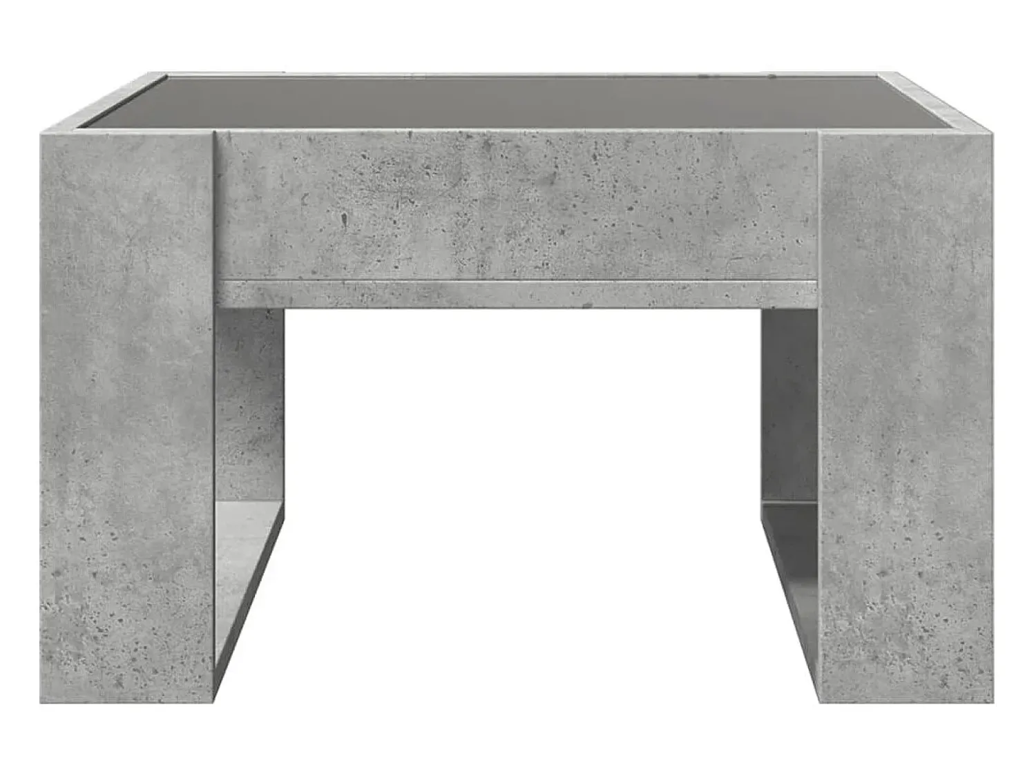 vidaxl Mesa de centro luzes LED Infinity 50x53x30 cm cimento^ Mesa De Centro
