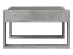 vidaxl Mesa de centro luzes LED Infinity 50x53x30 cm cimento^ Mesa De Centro